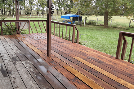 deck clean and still wet